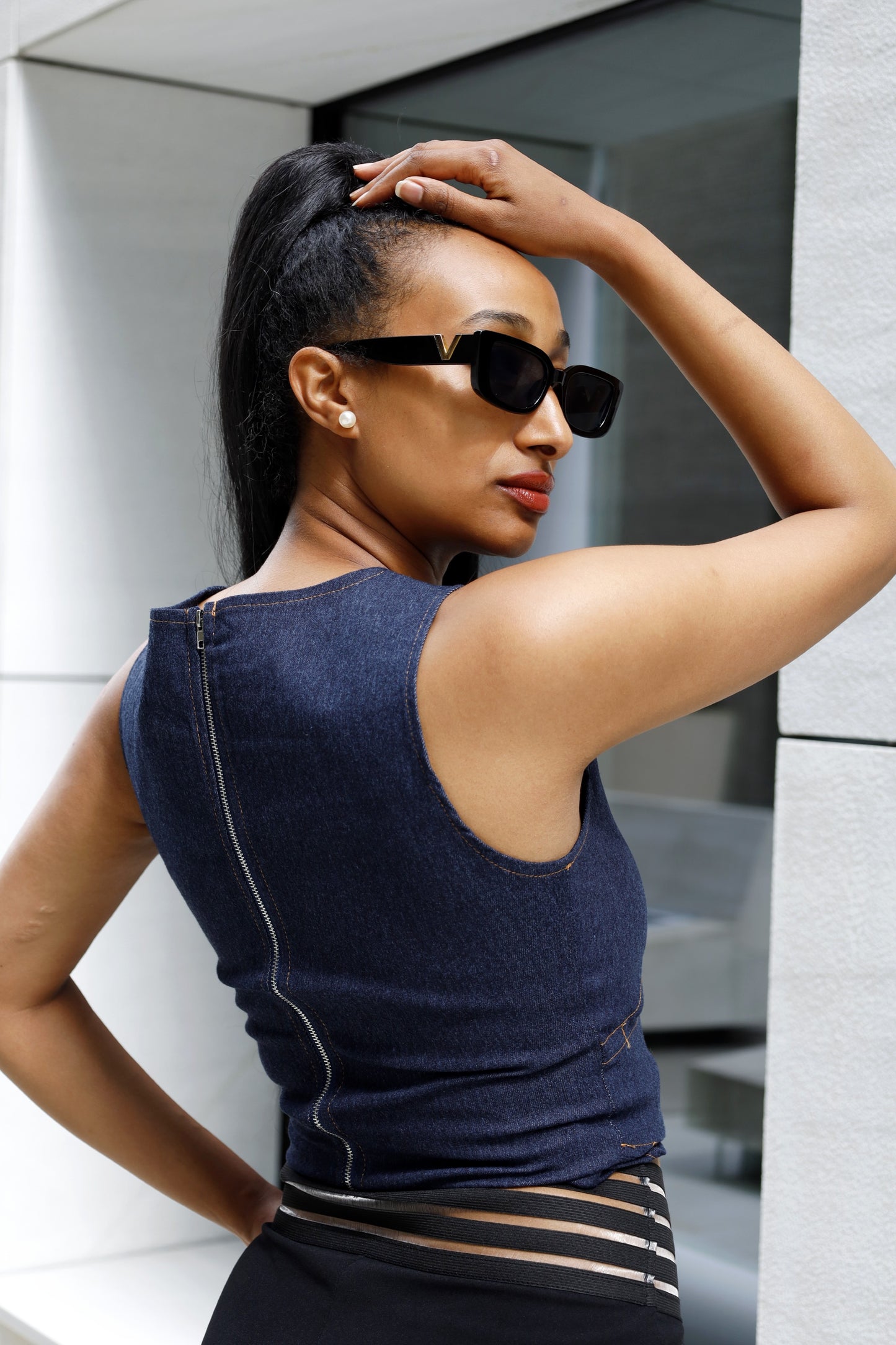 Jeans Baddie Top